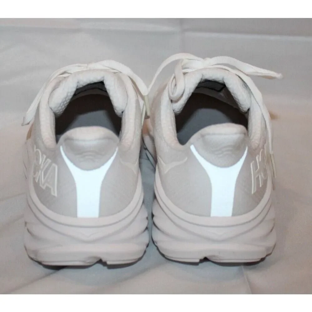 HOKA CLIFTON 9 WOMEN'S‎ WWH WHITE RUNNING ATHLETIC SNEAKERS SZ 7 B